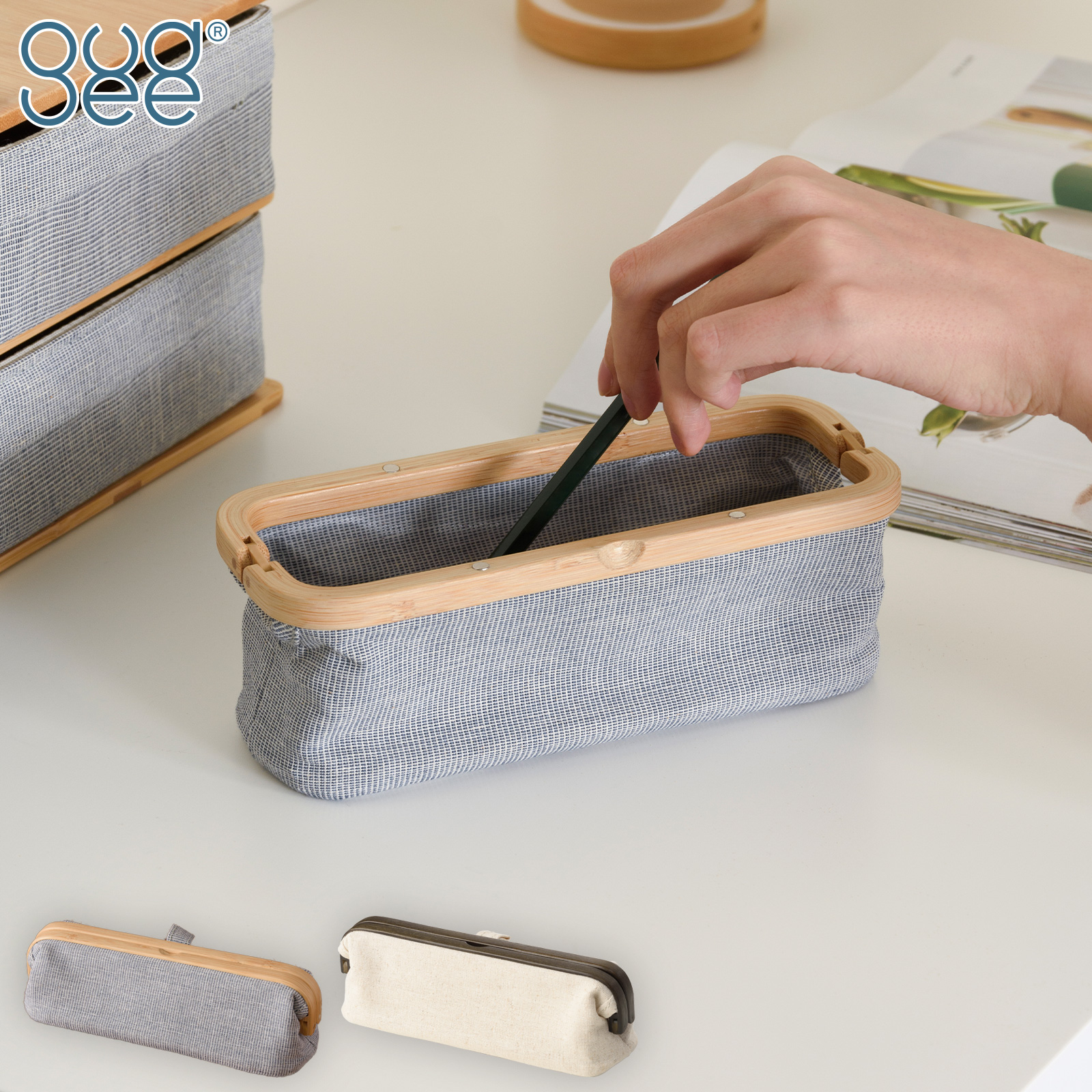 Gudee グディ ペンケース ペンポーチ 筆箱 文房具 がま口 レディース