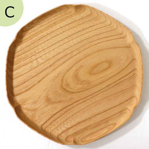 四十沢木材工芸 KITO 雪輪盆 中 ケヤキ 選べる 木目 1点もの 日本製