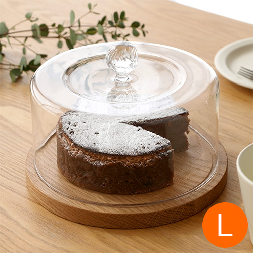 取扱終了 ハリオ チーズドーム ビーズ L 16cm ガラス ホワイトオーク ウォールナット Hario Lampwork Factory 手作り 日本製 保存容器 ケーキドーム 木製 Favoritestyle