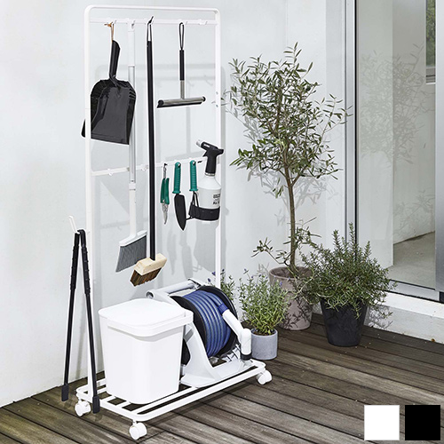 収納 掃除道具収納ラック Tower タワー ラック 棚 シェルフ 屋外収納 玄関収納 収納 見せる収納 キャスター付き 山崎実業 Yamazaki Favoritestyle