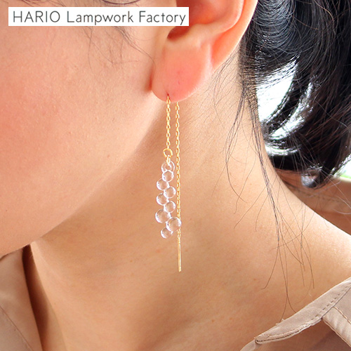 HARIO ハリオ　グロス ハリオ ピアス グロス 16 Water Drops 雫 ガラス製 HARIO