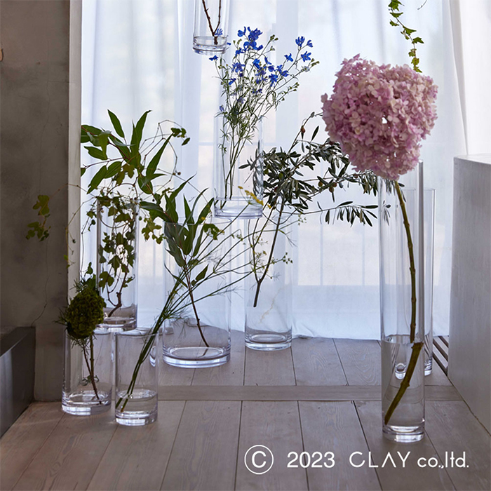 クレイ CLAY ポリカーボネート直径20高さ50 花瓶 フラワーベース Clay（フラワーベース） ＼期間限定ポイント10倍／ 割れない花瓶