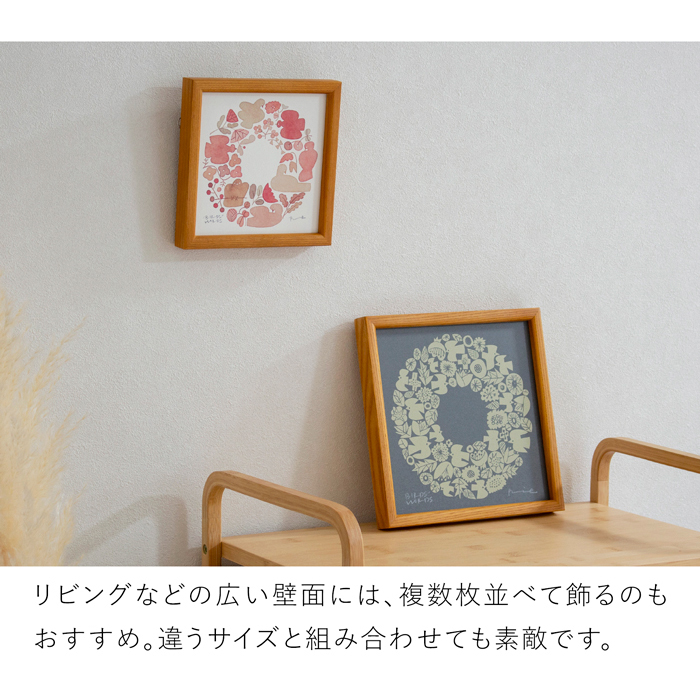 バーズワーズ シルクスクリーン 20 WREATH ポスター 正方形 20×20cm 鳥