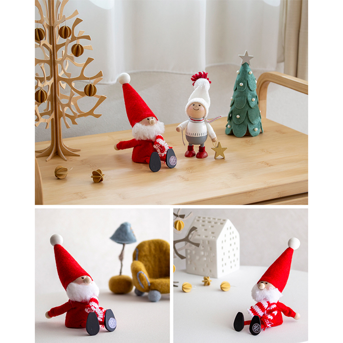 ノルディカニッセ 2025 新作 星を見上げるサンタ フェルトシリーズ 赤