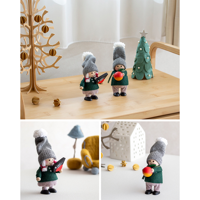 ノルディカニッセ　2セット小鳥と話す女の子 ＋ リンゴを持った男の子 ノルディカニッセ 2点 セット 2025 新作 小鳥と話す女の子 ＋ リンゴを