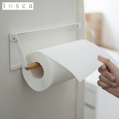 片手でカット マグネット キッチンペーパーホルダー Tosca トスカ 山崎実業 マグネット付き ペーパータオルホルダー Favoritestyle