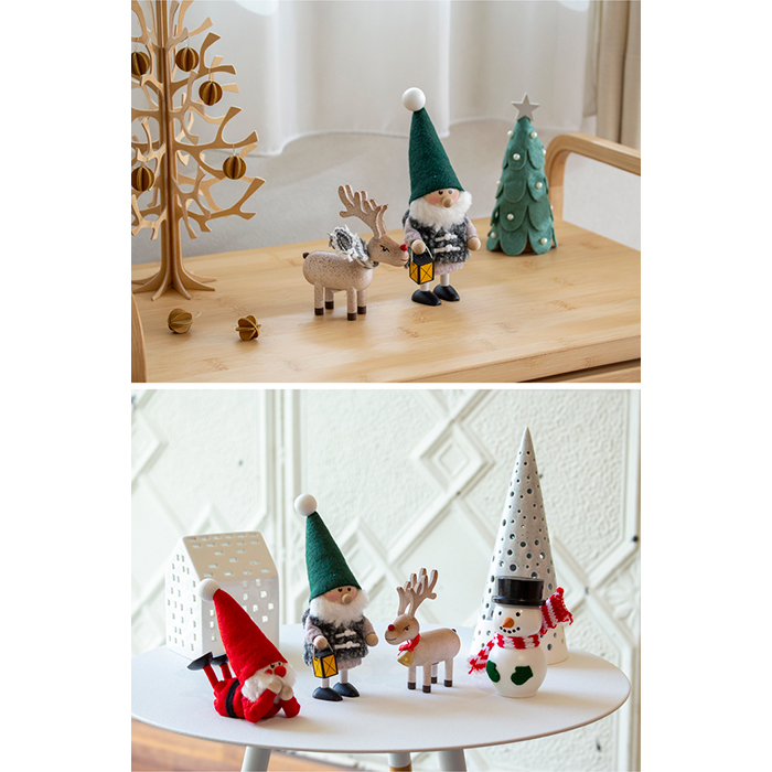 サンタコイス&トナカイウンス　2体セット ノルディカニッセ 2025 新作 ランタンを持ったサンタ ＋ トナカイ