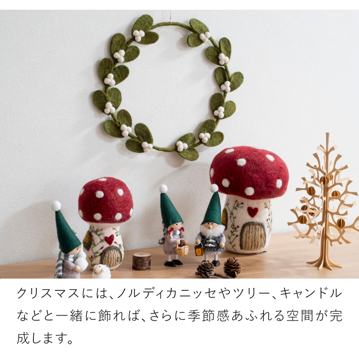 男の子リース・フェルトリース・専用 小さなお月見リース＊フェルト | iichi 日々の暮らしを心地よくする