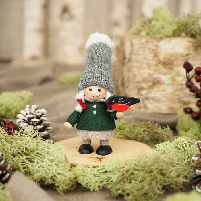 ノルディカニッセ 2025年新作 小鳥と話す女の子&りんごを持った男の子 ノルディカニッセ 2025 2点 セット小鳥と話す女の子リンゴを持った男の子