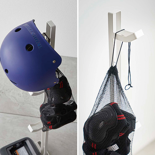 ヘルメット 電動自転車バッテリースタンド Tower タワー 山崎実業 バッテリー収納 充電器 収納 スリム コンパクト Yamazaki Favoritestyle