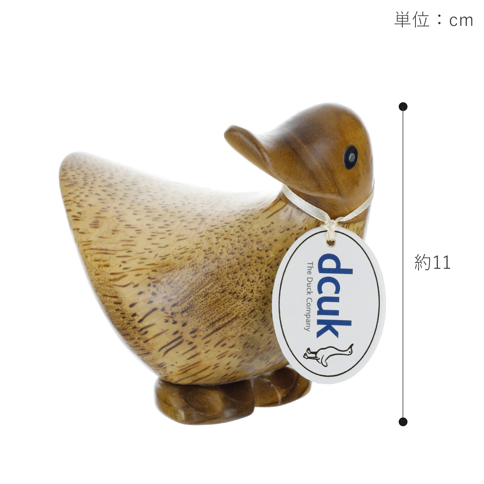 dcuk ダッキーズ ナチュラル 木彫り アヒル 置物 天然木 木目 小さい
