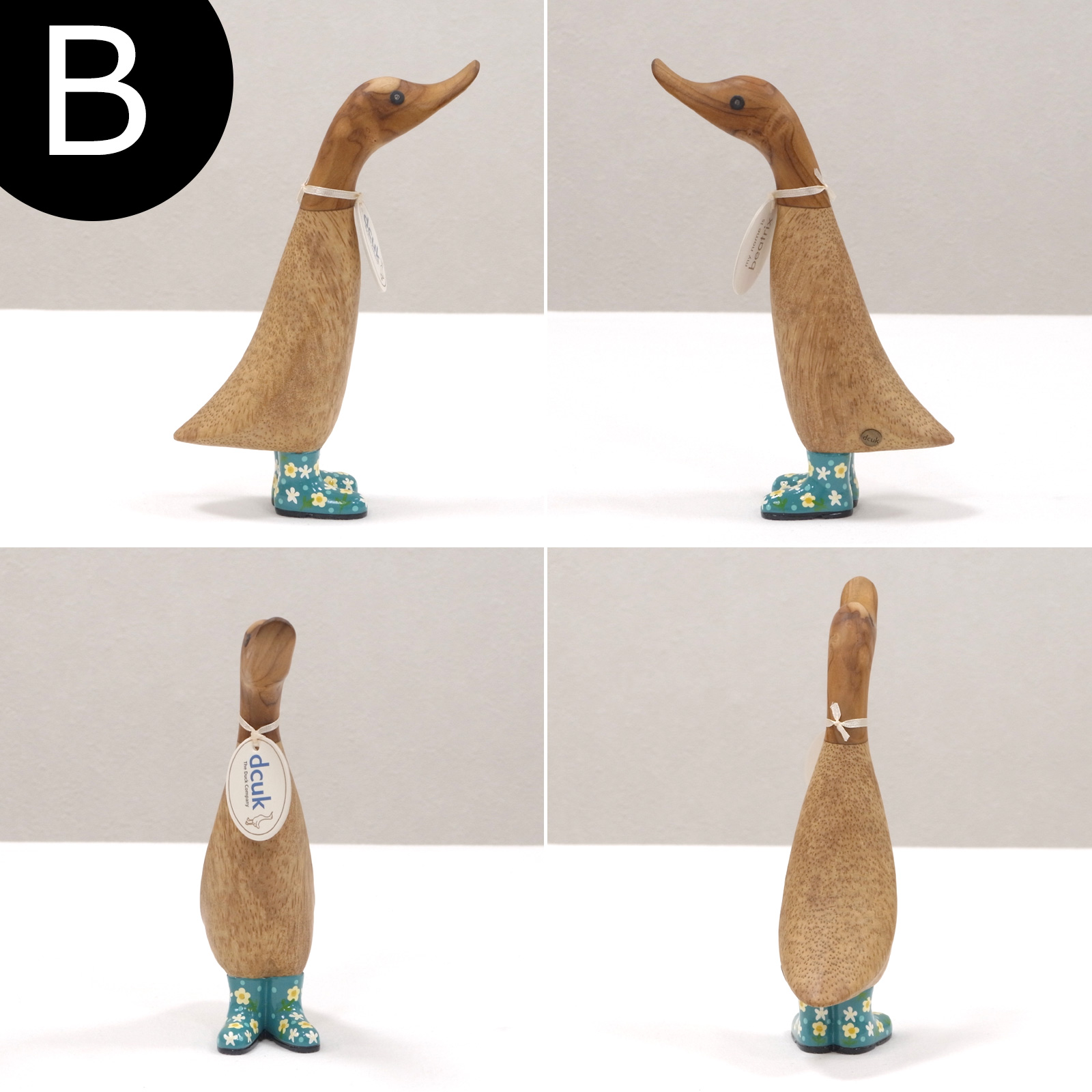dcuk アヒル　木製 dcuk ダックリング Floral Welly Boots 木彫り 選べる 木目 1点