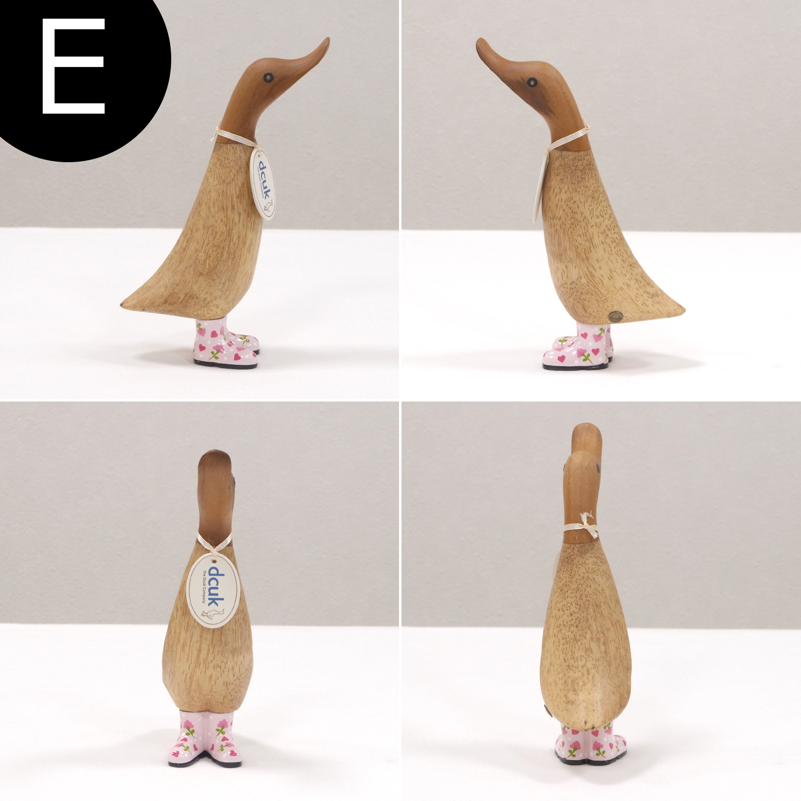 dcuk ダックリング Floral Welly Boots 木彫り 選べる 木目 1点