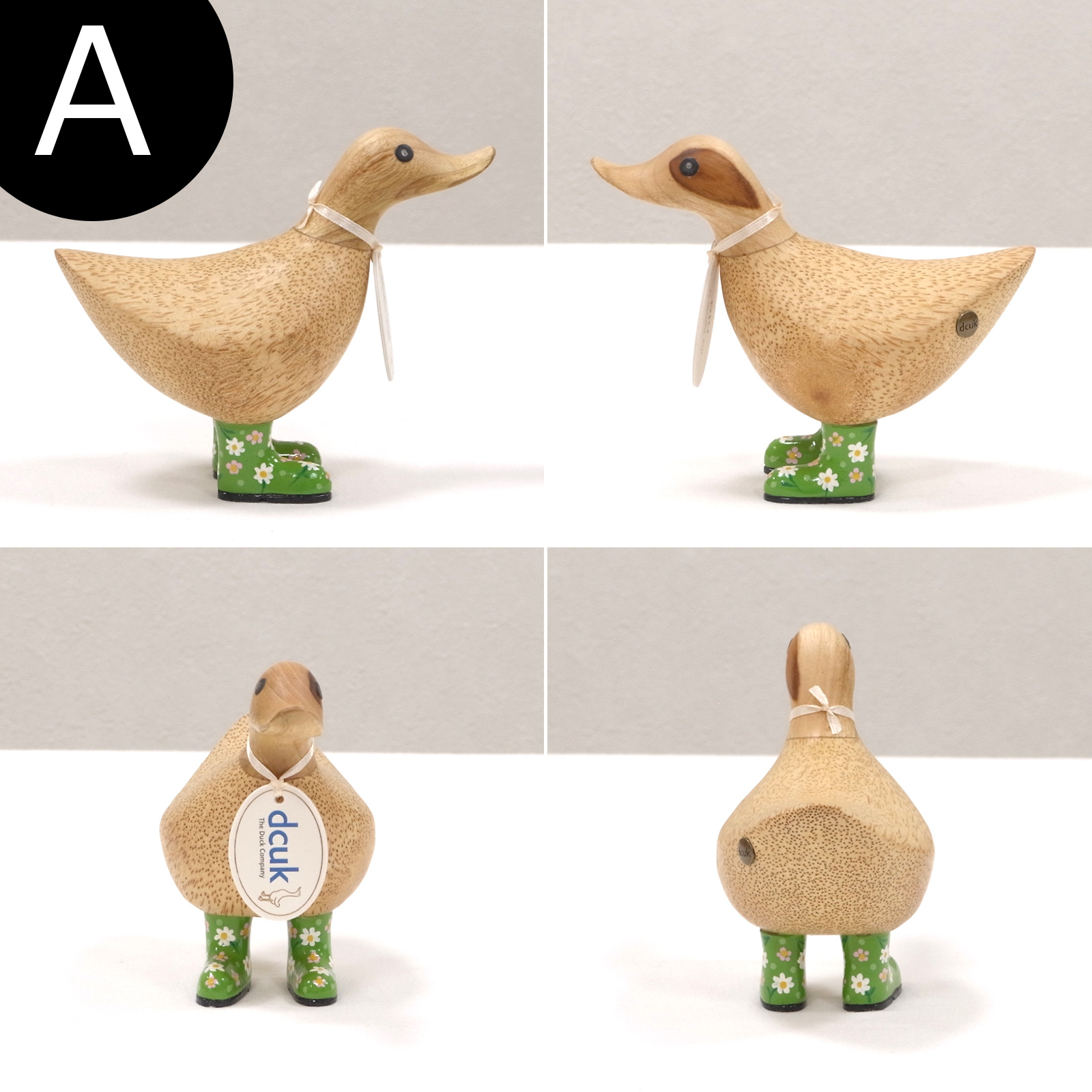dcuk アヒル　木製 dcuk ダッキーズ Floral Welly Boots 木彫り 選べる 木目 1点もの