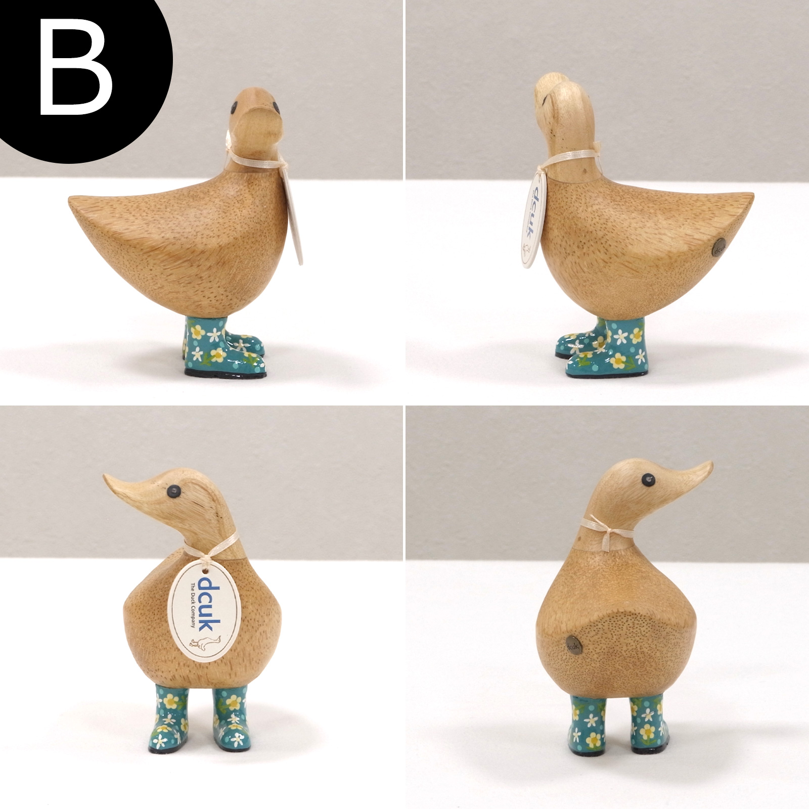 dcuk ダッキーズ Floral Welly Boots 木彫り 選べる 木目 1点もの