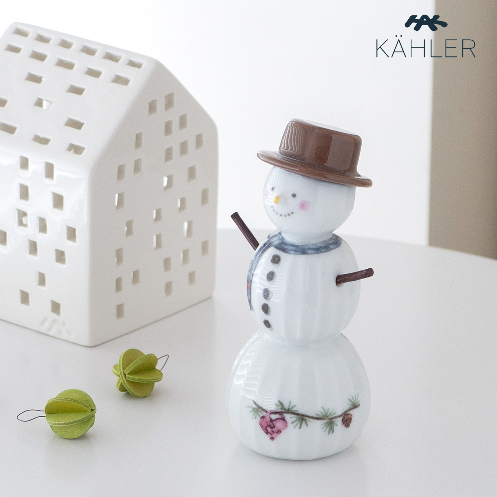 ケーラー ハンマースホイ クリスマス スノーマン KAHLER HAMMERSHOI 飾り 雪だるま 北欧 ハンドメイド 北欧インテリア デンマーク