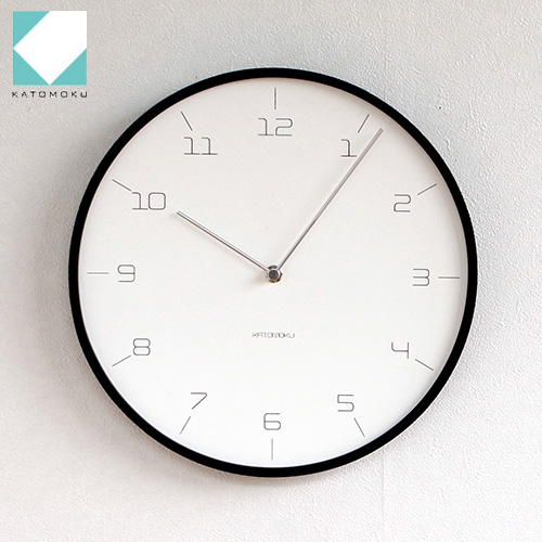 加藤木工 カトモク KATOMOKU plywood wall clock 7 SLIM CLOCK ブラック 掛時計 壁掛け スイープムーブメント アナログ 薄型