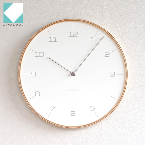加藤木工 カトモク KATOMOKU plywood wall clock 7 SLIM CLOCK ナチュラル 掛時計 壁掛け スイープムーブメント アナログ 薄型
