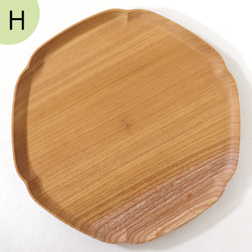 四十沢木材工芸 KITO 雪輪盆 中 ケヤキ 選べる 木目 1点もの 日本製