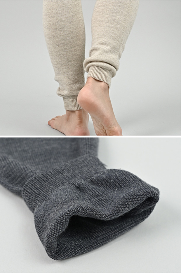 ぬいめのないウールコットンのはらまきレギンス kontex 日本製 コンテックス