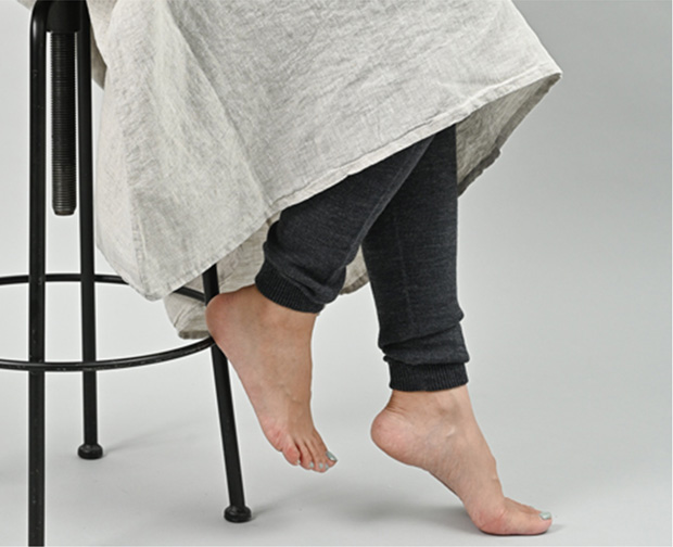 ぬいめのないウールコットンのはらまきレギンス kontex 日本製 コンテックス