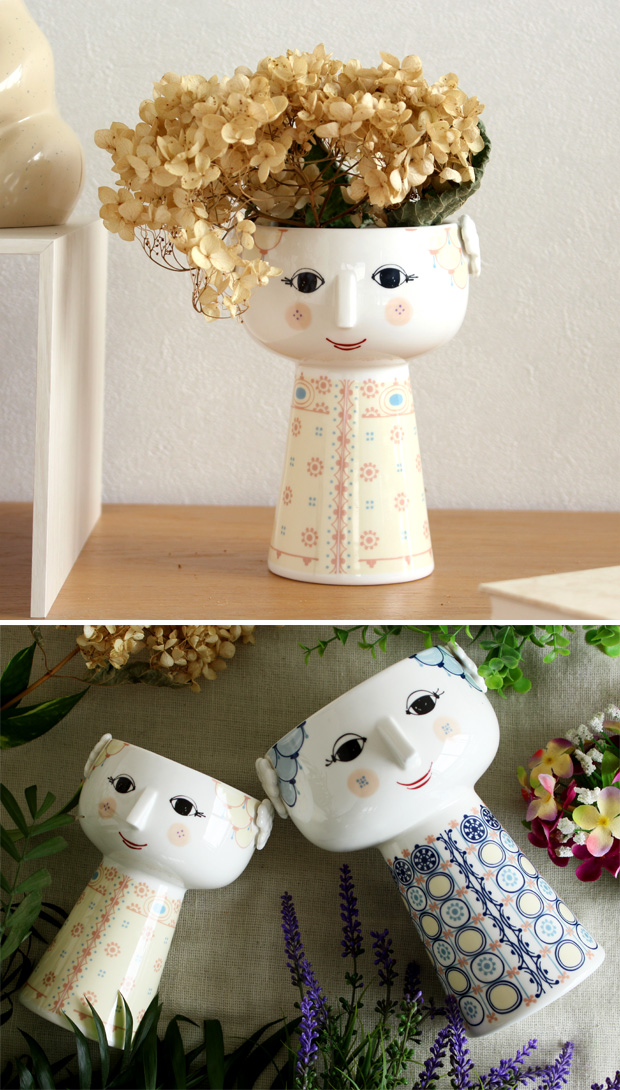 ビヨン・ヴィンブラッド エヴァ フラワーベース ソフトイエロー Bjorn Wiinblad VASE Eva ビヨンヴィンブラッド ベース 花器