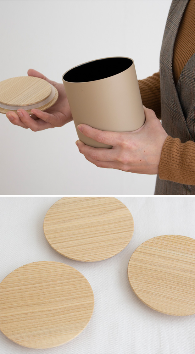 SEKISAKA セキサカ STORE Tall Round 保存容器 収納ケース 蓋付き 丸型 円 収納 小物 卓上 小物入れ キッチン収納 樹脂 木製 日本製