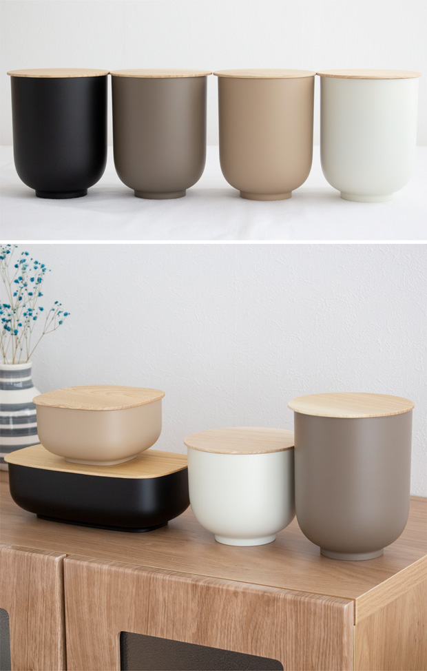 SEKISAKA セキサカ STORE Tall Round 保存容器 収納ケース 蓋付き 丸型 円 収納 小物 卓上 小物入れ キッチン収納 樹脂 木製 日本製