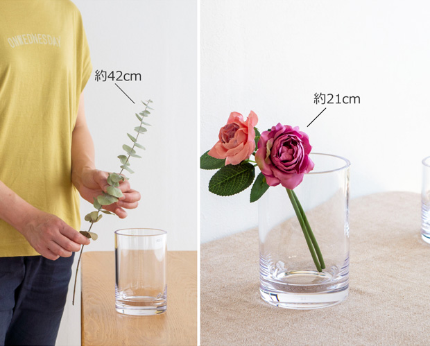 ポリカーボネート 花瓶 割れない 軽い 割れない花瓶 小さい フラワーベース PC straight-R 高さ15cm 直径10cm CLAY クレイ