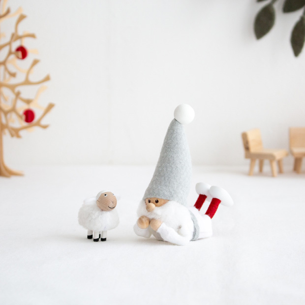 ノルディカニッセ 2点 セット 子羊 メリー ＋ 寝転がるサンタ サイレントナイトシリーズ NORDIKA nisse
