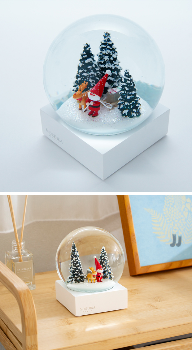 ノルディカニッセ 2023 新作 限定品 スノードーム そりを引いたサンタ NORDIKA nisse クリスマス 雑貨 人形 北欧 NRD100001