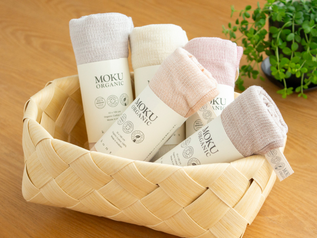 MOKU ORGANIC モク オーガニック フェイスタオル 33×100cm 綿 オーガニックコットン ガーゼ kontex 今治タオル 日本製 コンテックス