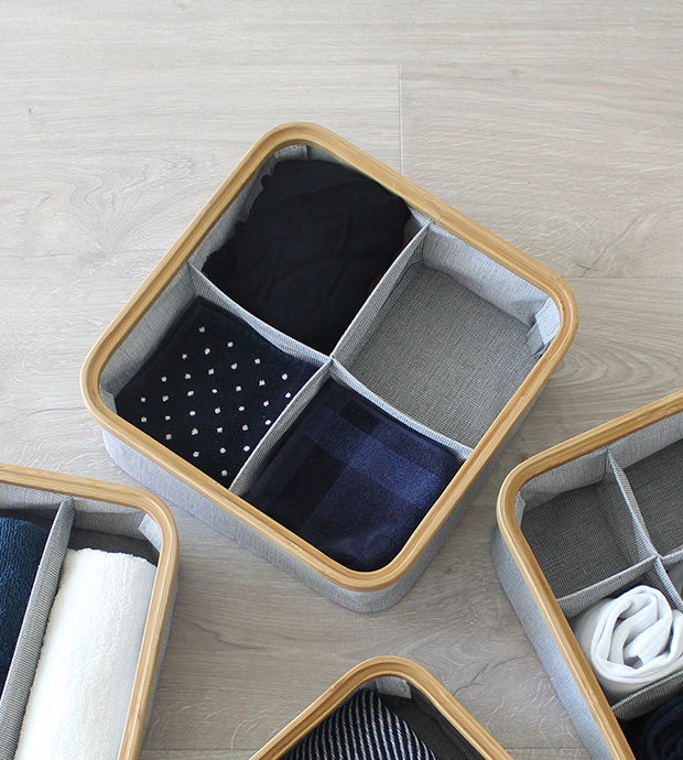 KIM Storage box with lid 4section GUDEE