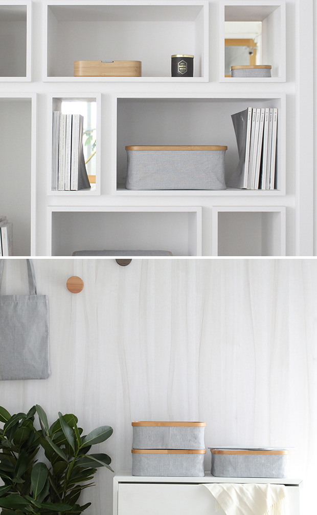 KIM Storage box with lid 4section GUDEE