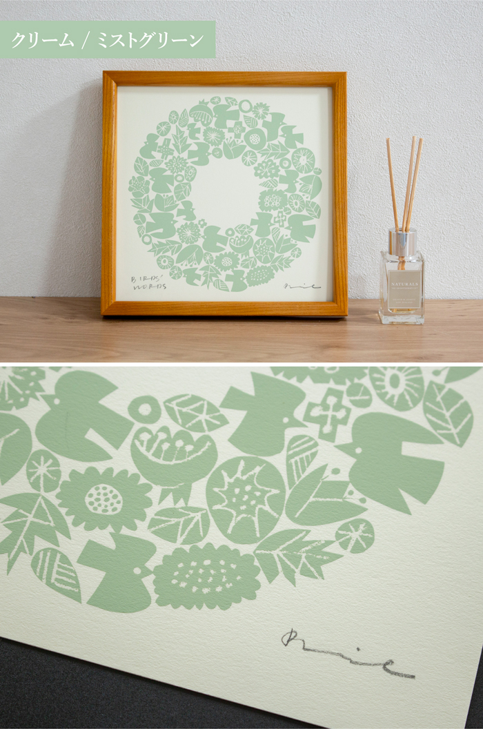 バーズワーズ シルクスクリーン20 wreath リース