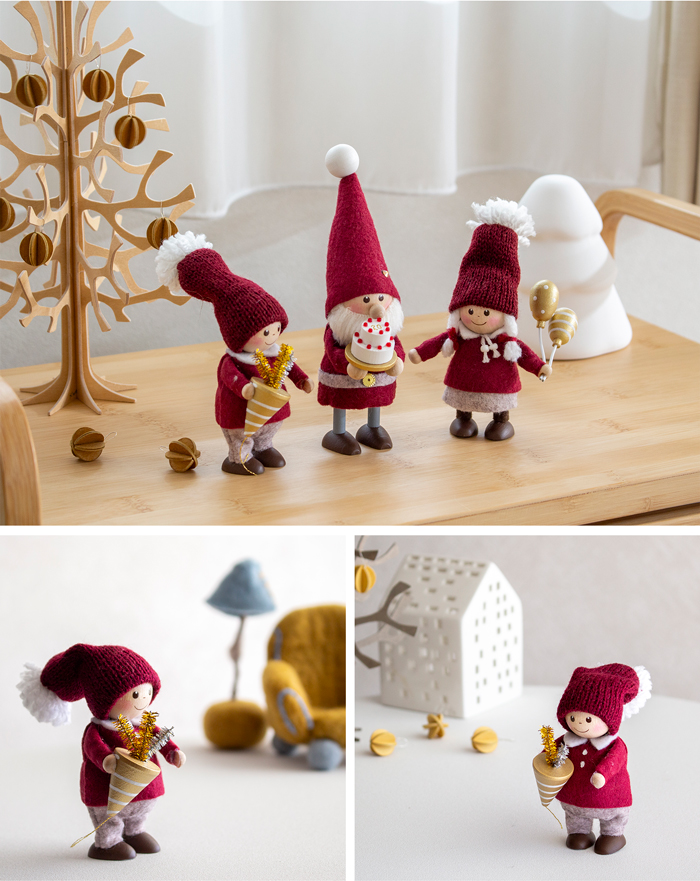 ノルディカニッセ 2025 新作 クラッカーを持った男の子 20th Celebration 限定 NORDIKA nisse クリスマス 雑貨 木製 人形 北欧 NRD120857