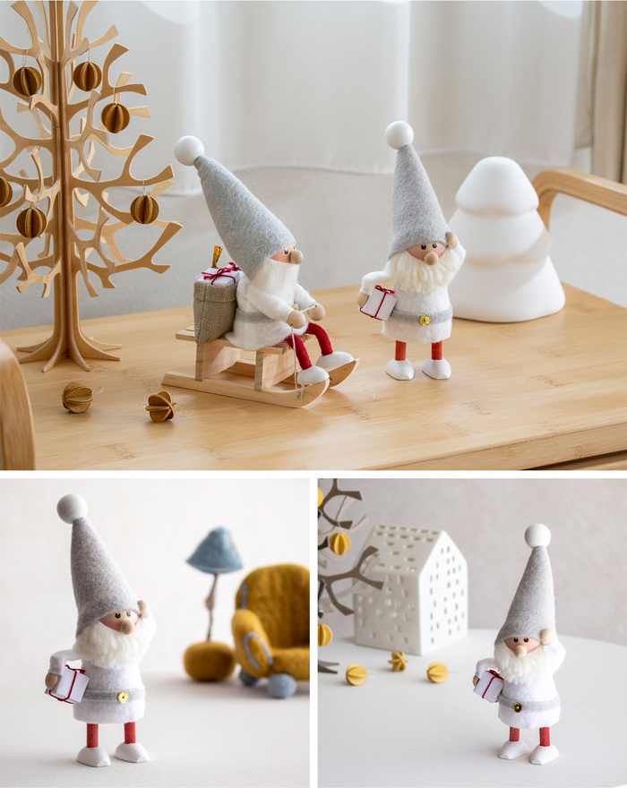 ノルディカニッセ 2025 新作 プレゼントを持ったサンタ サイレントナイトシリーズ NORDIKA nisse クリスマス 雑貨 木製 人形 北欧 NRD120862