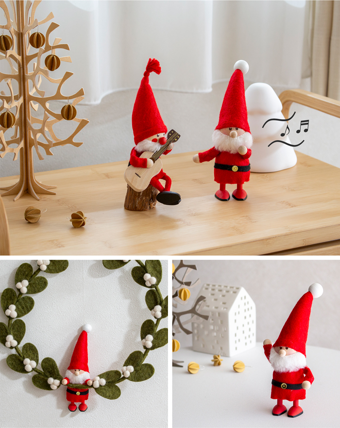 ノルディカニッセ 2025 新作 サンタ レッド フェルトシリーズ 赤 NORDIKA nisse クリスマス 雑貨 木製 人形 北欧 NRD120863