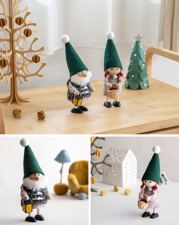 ノルディカニッセ 2点 セット 2025 新作 ランタンを持ったサンタ ＋ ベリー摘みの女の子 NORDIKA nisse