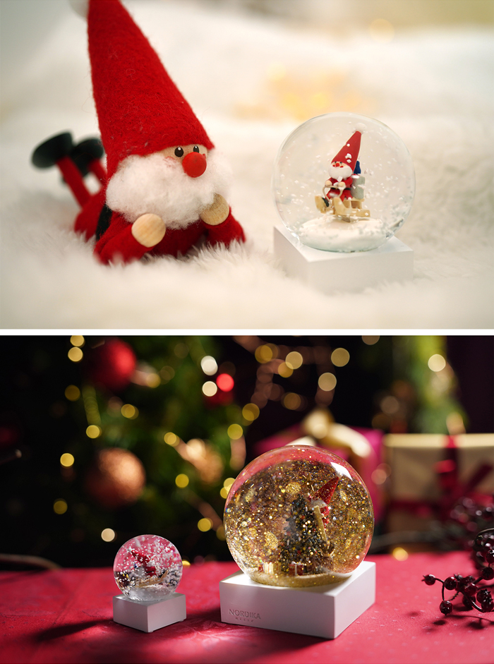 ノルディカニッセ 限定品 スノードームミニ そりに乗ったサンタ NORDIKA nisse クリスマス 雑貨 人形 北欧 NRD100003