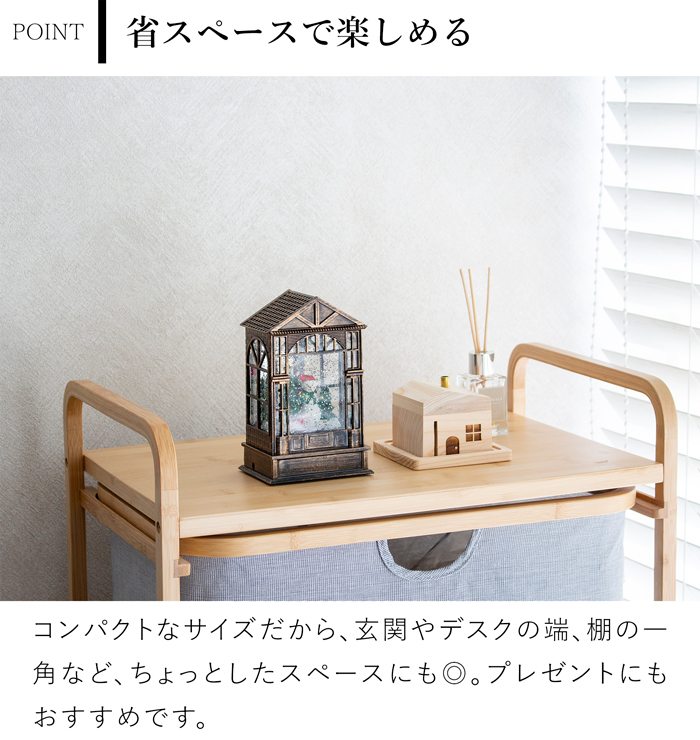 クリスマス スノーイングハウス ライトスタンド スノードーム LEDライト オルゴール付き スノーマン 家 LED 電池式 USB YP45816SN