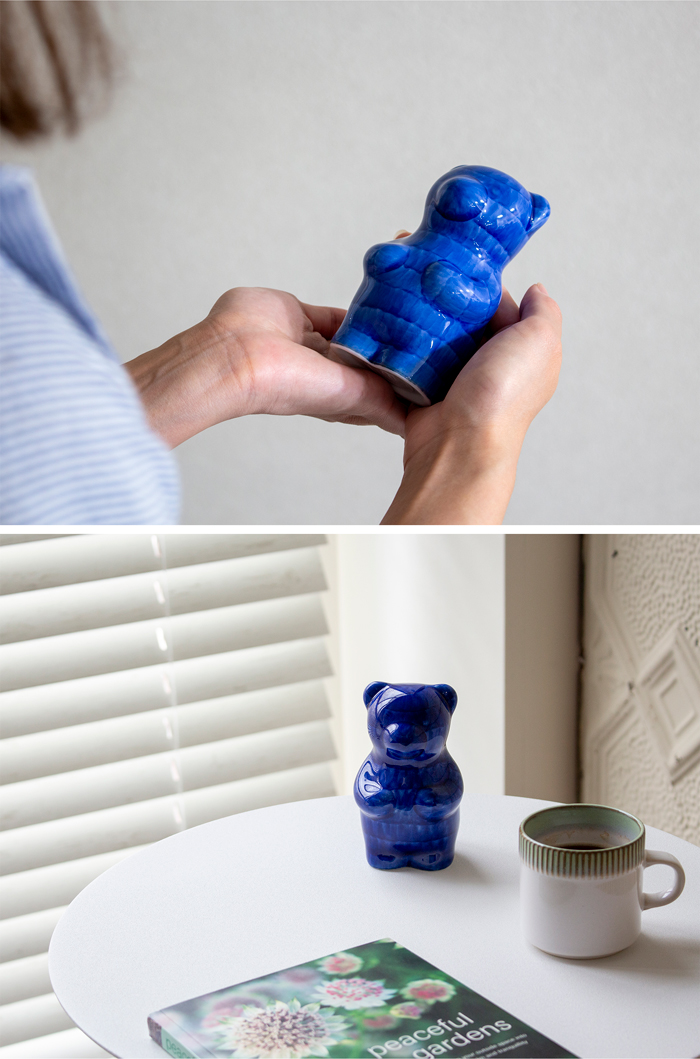 賞美堂本店 有田焼 くまフィギュア momoco bear GOSU 副久製陶所 藍色 モモコベア 熊 クマ 置物 オブジェ インテリア 日本製