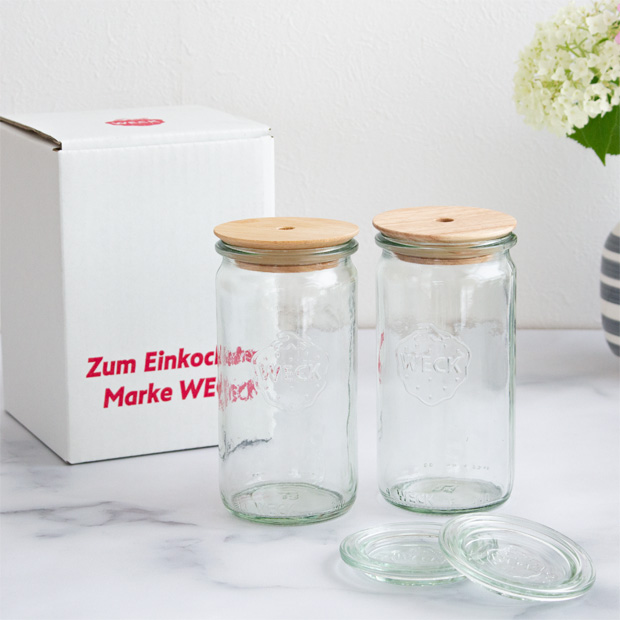 WECK キャニスター ギフトボックス ドリンクボトルセット ストレート 340ml 2個 ウェック GIFT BOX DRINK BOTTLE SET STRAIGHT WE-S211