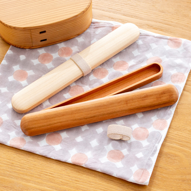 はしばこ 中 箸箱 チェリー メープル 天然木 クラフト木の実 薗部産業