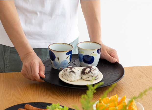 トレー 木製 お盆 円形 32cm 丸 黒 日本製 カフェ Natural Plywood Tray Round L GOLD CRAFT ゴールドクラフト 栓の器