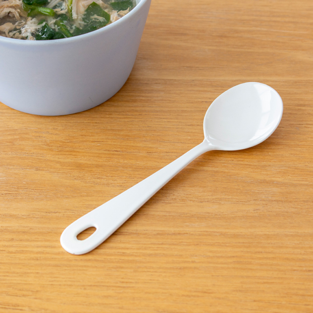 クリームスプーン 琺瑯 ホーロー カトラリー Blanc ブラン takakuwa 高桑金属 手作り 職人 白 ホワイト スープスプーン スプーン 日本製