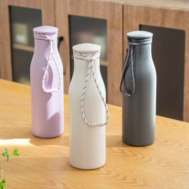 水筒 500ml ローゼンダール サーモボトル 北欧 保冷 保温 ステンレスボトル 直飲み ストラップ付き マグボトル タンブラー