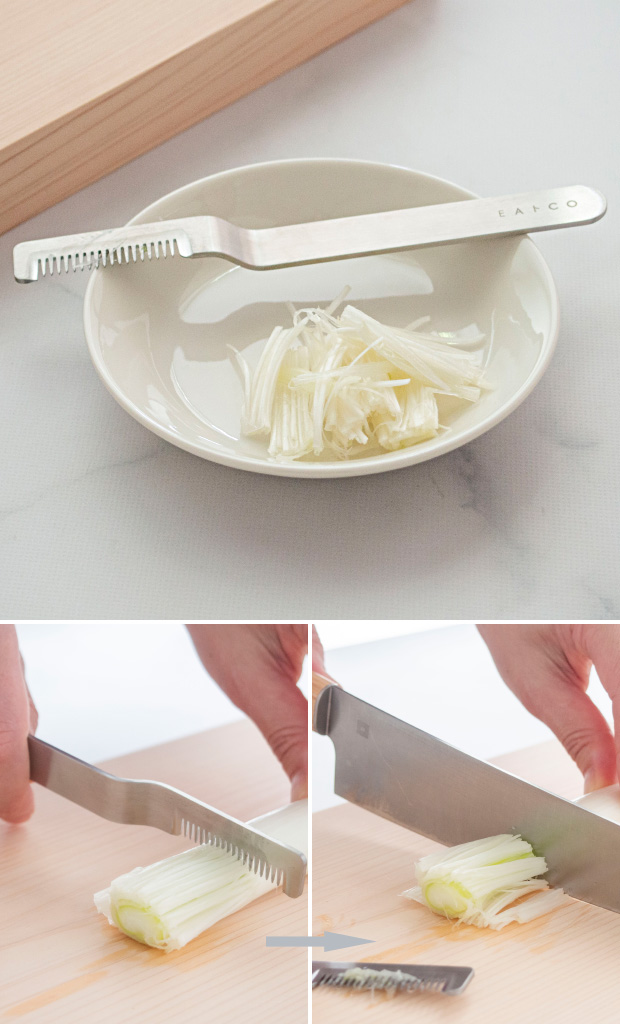 ヨシカワ EAトCO イイトコ Saku leek cutter サク 白髪ネギカッター ステンレス製 日本製 白髪ねぎ カッター