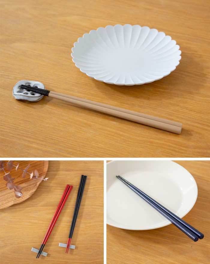 箸 おしゃれ 漆のお箸十八膳 いろ 23 cm 天然木 能登ヒバ 日本製 木製 うるし 漆 橋本幸作漆器店