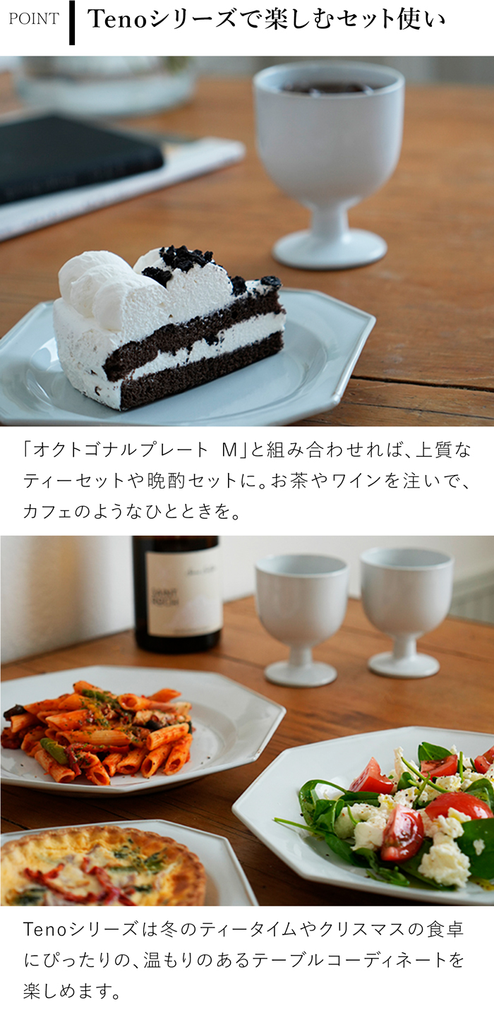 アクシス Teno ゴブレット 210ml グラス おしゃれ 食器 陶器 日本製 クラシック クリスマス テノ AXCIS